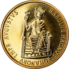 Moneda, Bélgica, Charlemagne, 50 Ecu, 1989, SC, Oro, KM:174