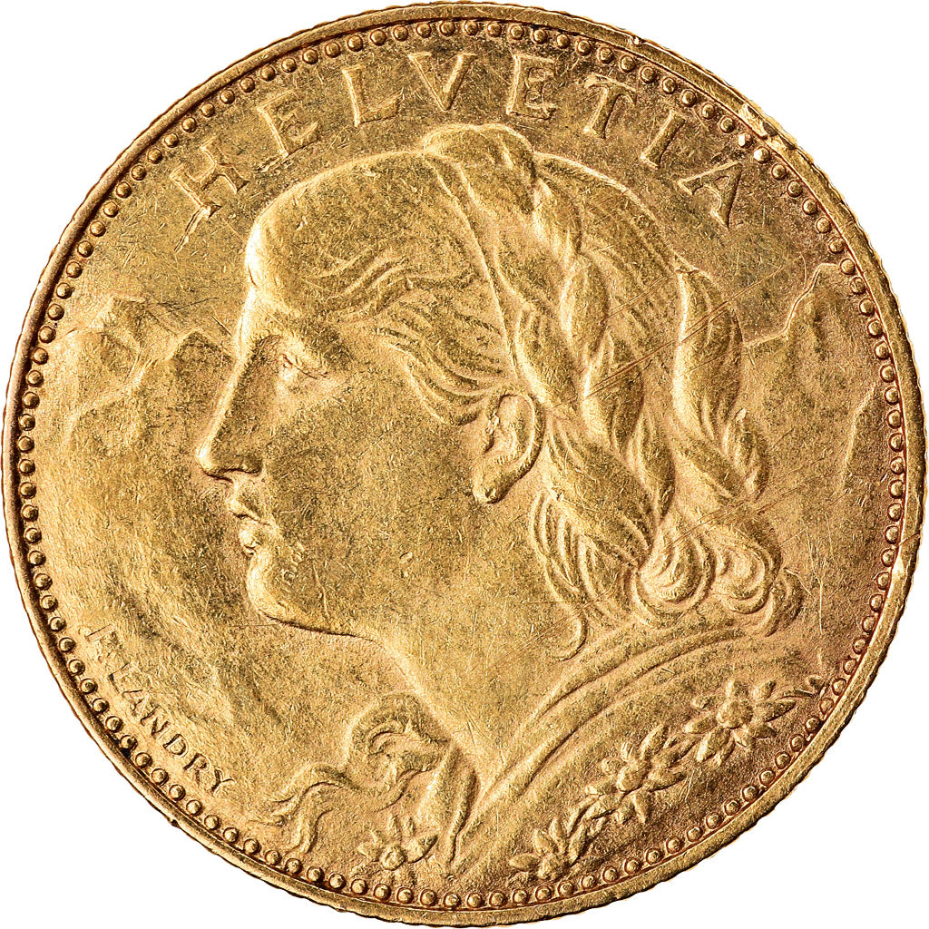 Moneta, Svizzera, 10 Francs, 1915, Bern, SPL-, Oro, KM:36