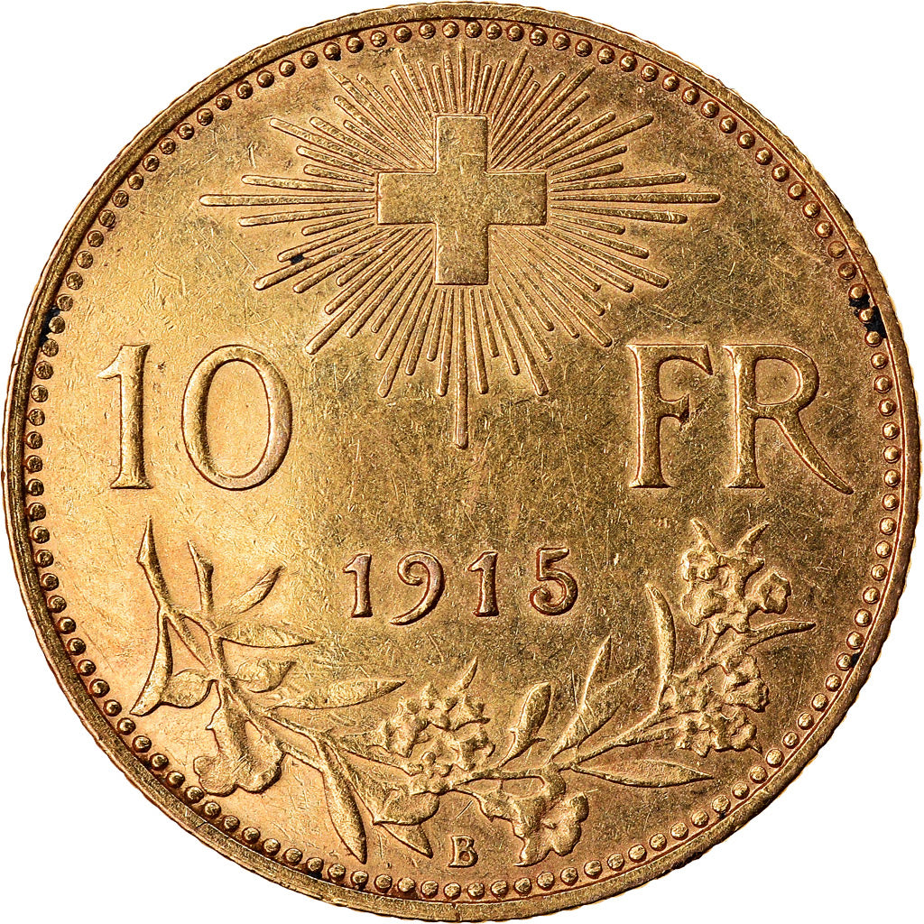 Moneta, Svizzera, 10 Francs, 1915, Bern, SPL-, Oro, KM:36