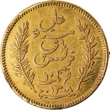 Tunisie, Ali Bey, 10 Francs, 1891, Paris, TTB, Or, KM:226