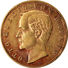 Coin, German States, BAVARIA, Otto, 10 Mark, 1896, Munich, EF(40-45), Gold