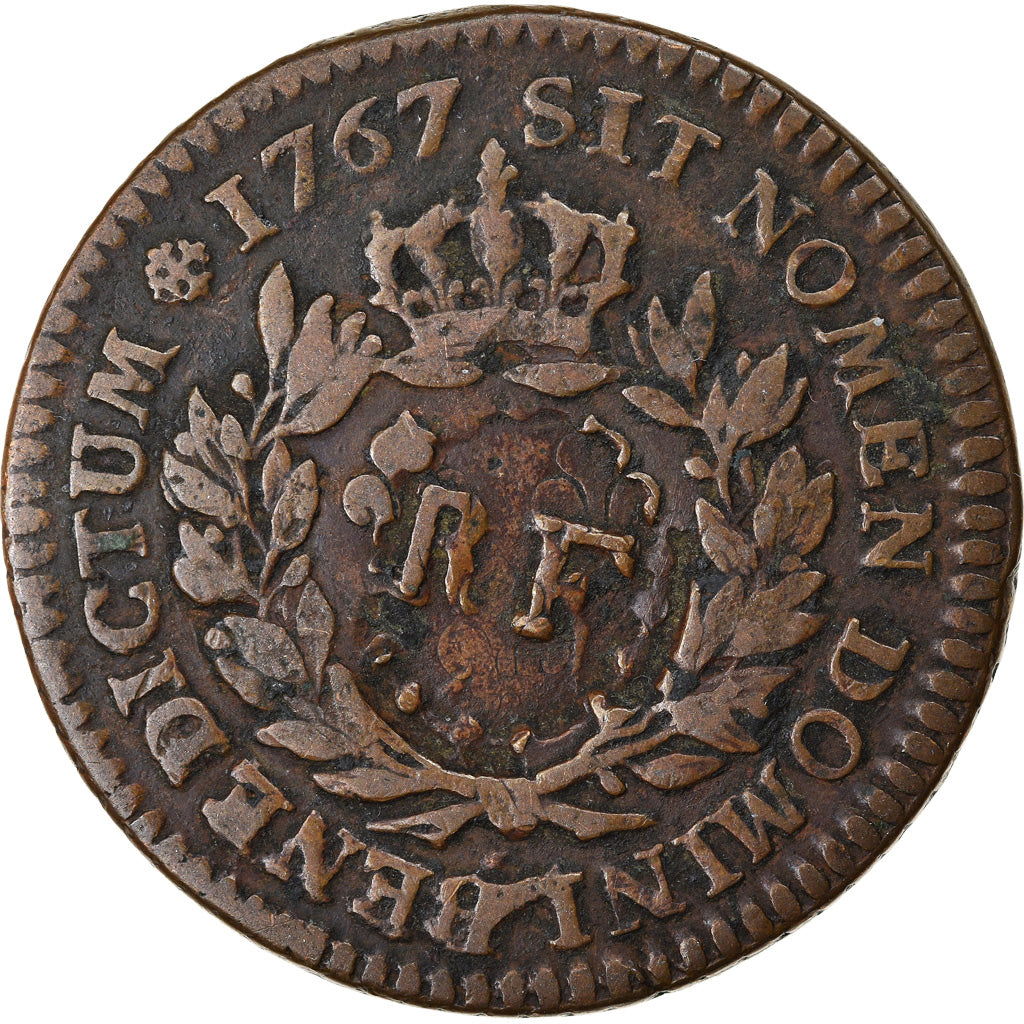 Monnaie, Guadeloupe, 3 Sols 9 Deniers, 1793, TTB+, Bronze, KM:1, Lecompte:4