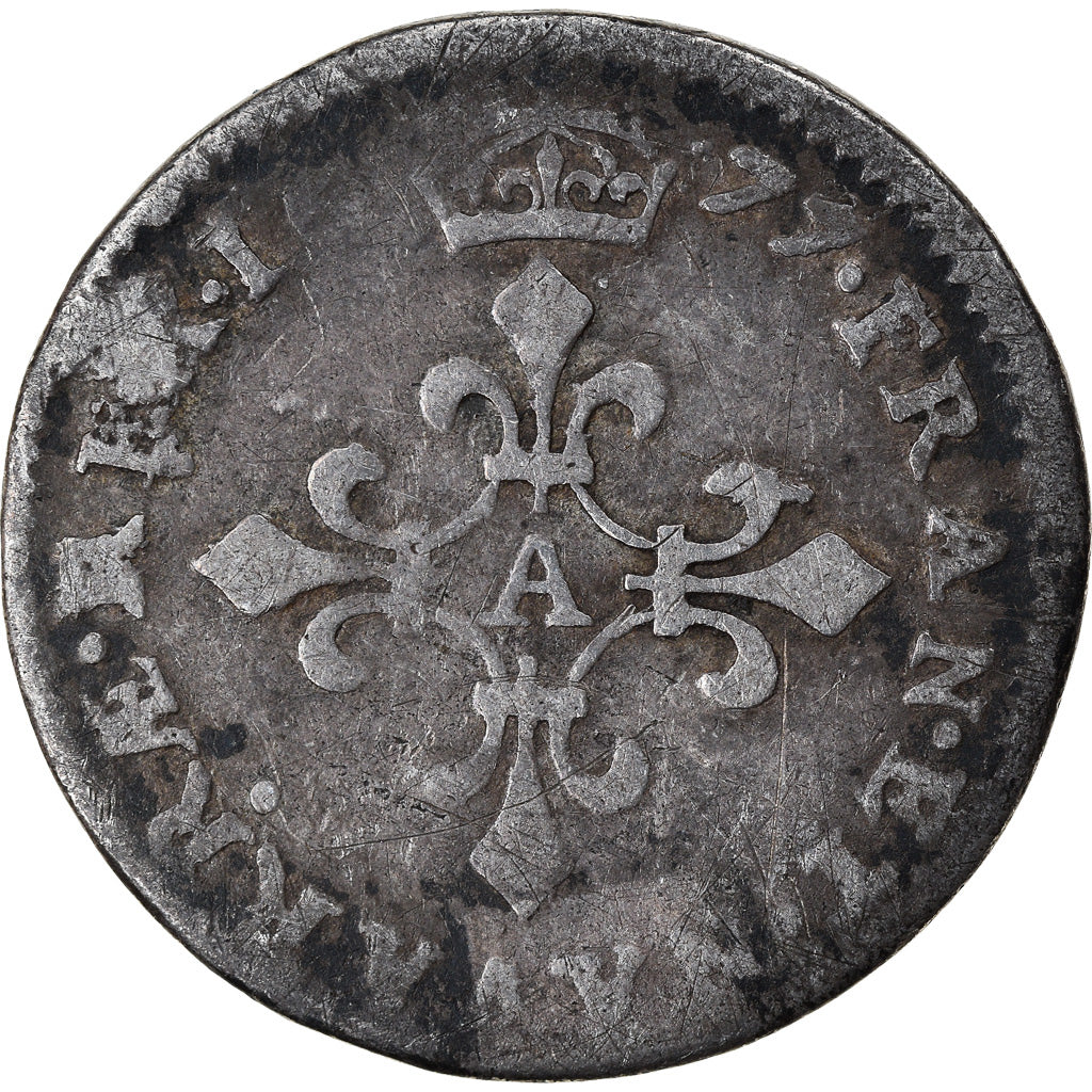 Monnaie, France, Louis XIV, 4 Sols dits « des Traitants », 4 Sols, 1677