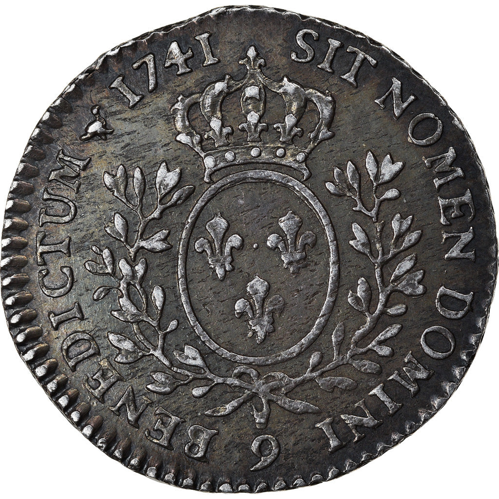 Moneta, Francia, Louis XV, 1/10 Écu au bandeau, 12 Sols, 1/10 ECU, 1741
