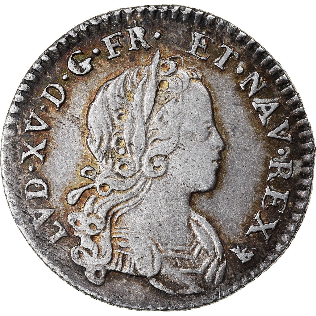 Münze, Frankreich, Louis XV, 1/12 Écu ou X-S de France-Navarre, 10 Sols-1/8