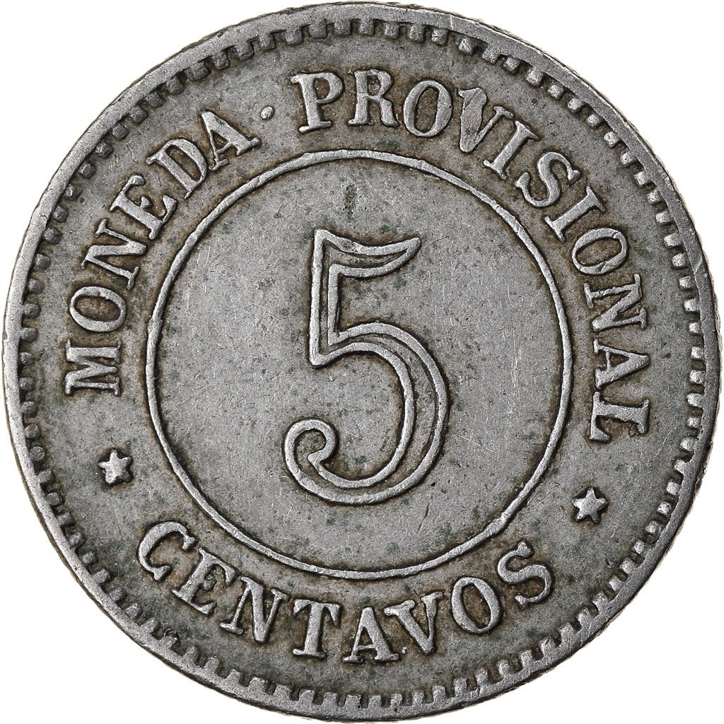 Moneda, Perú, SOUTH PERU, 5 Centavos, 1879, Lima, MBC+, Cobre - níquel, KM:197