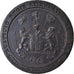 Coin, INDIA-BRITISH, MADRAS PRESIDENCY, 1/96 Rupee, 1/2 Dub, 1797, VF(30-35)