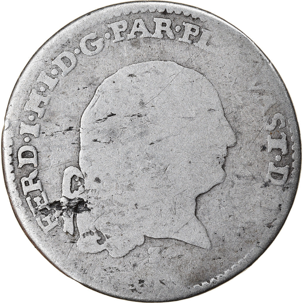 Moneta, STATI ITALIANI, PARMA, Ferdinando di Borbone, 3 Lire, 1791, Parma, MB