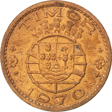 TIMOR, Escudo, 1970, Lisbon, KM #19, AU(55-58), Bronze, 25.7, 7.99