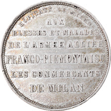 Italia, medalla, Armée franco-piémontaise, History, 1859, EBC, Plata