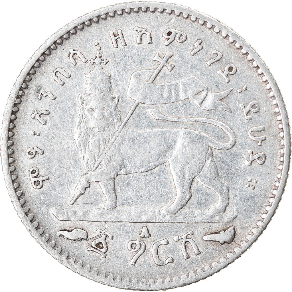 Münze, Äthiopien, Menelik II, Gersh, 1903, Paris, S, Silber, KM:12