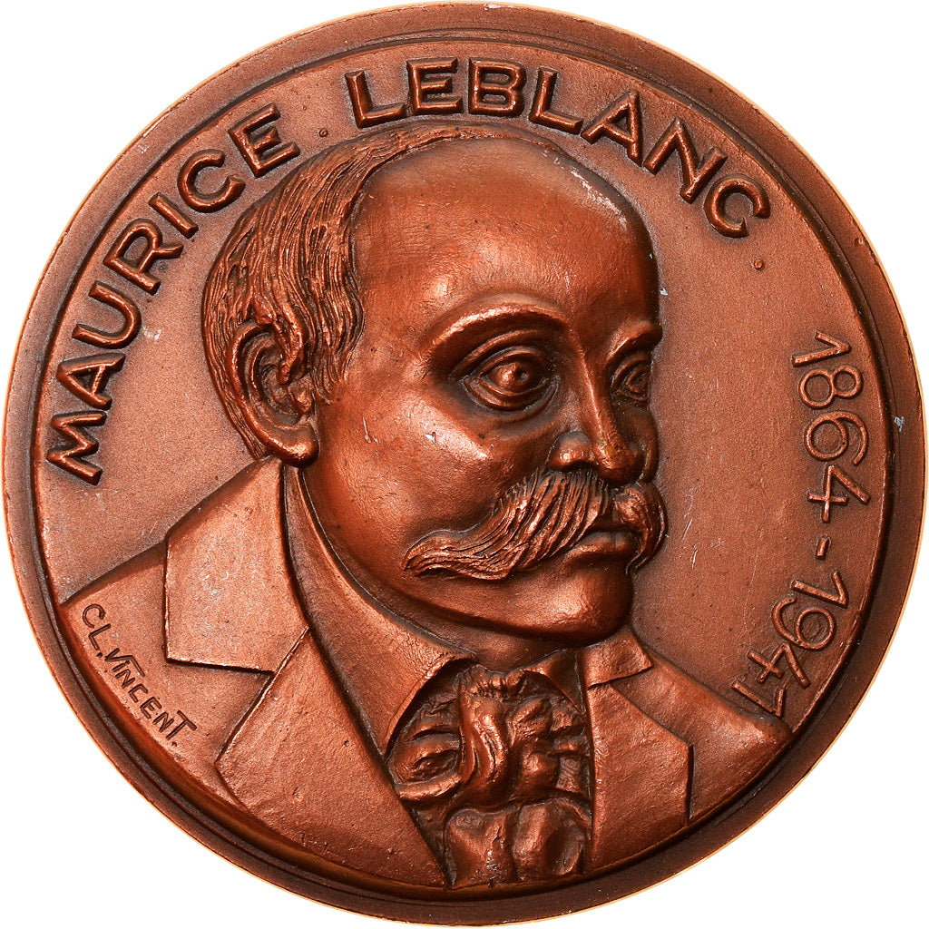 France, Medal, Maurice Leblanc, Arsène Lupin, Arts & Culture, 1979, Vincent