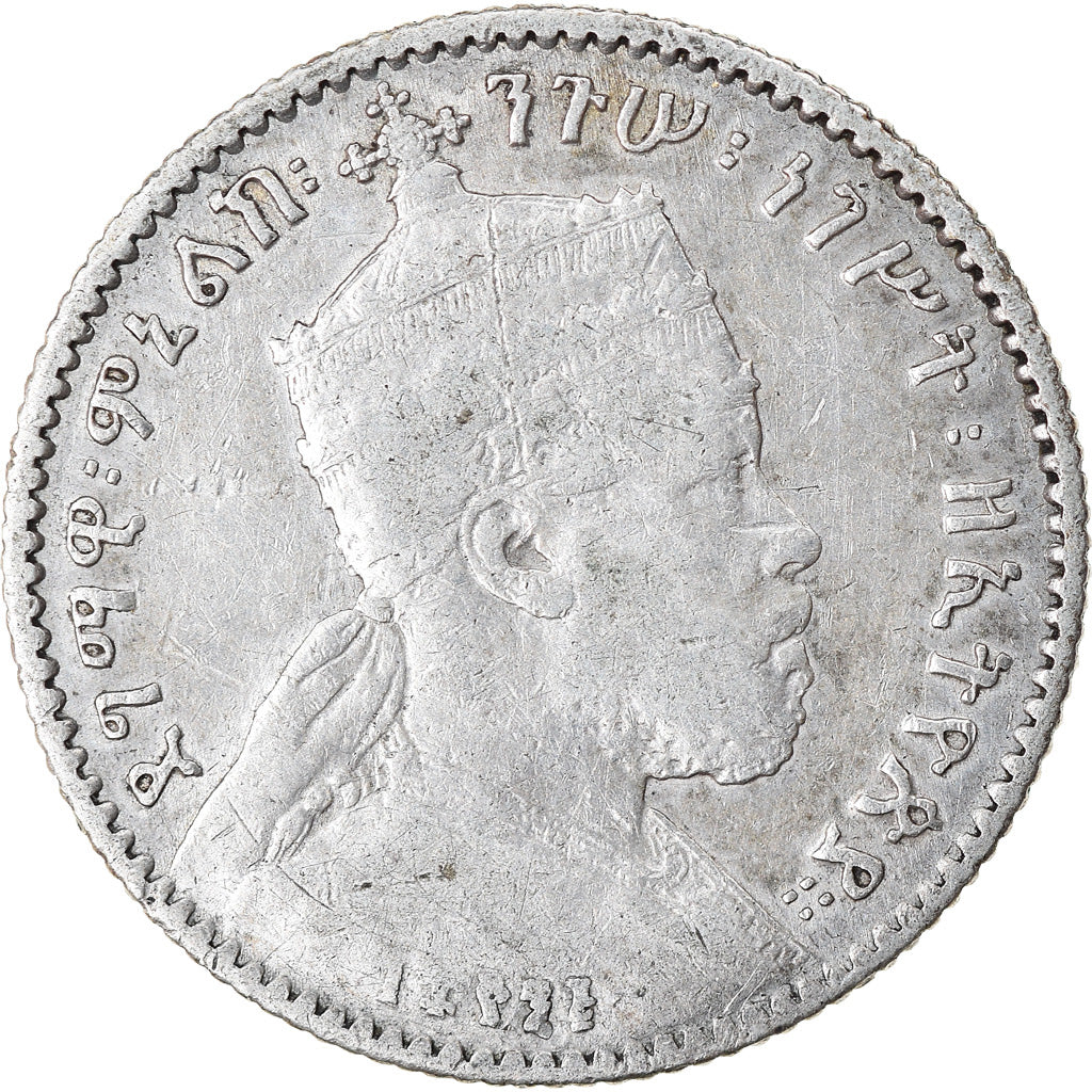 Coin, Ethiopia, Menelik II, Gersh, 1903, Paris, VF(30-35), Silver, KM:12