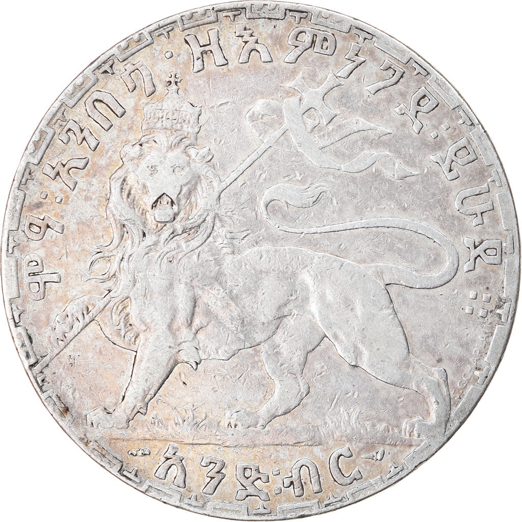 Coin, Ethiopia, Menelik II, Birr, 1903, Paris, VF(20-25), Silver, KM:19