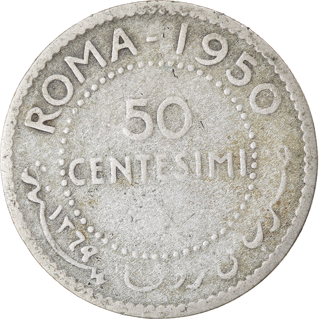Münze, Somalia, 50 Centesimi, 1950, S+, Silber, KM:4