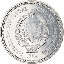 Münze, Albania, 5 Lekë, 1987, VZ+, Copper-nickel, KM:57