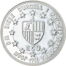 Münze, Andorra, 10 Diners, 1994, UNZ, Silber, KM:99