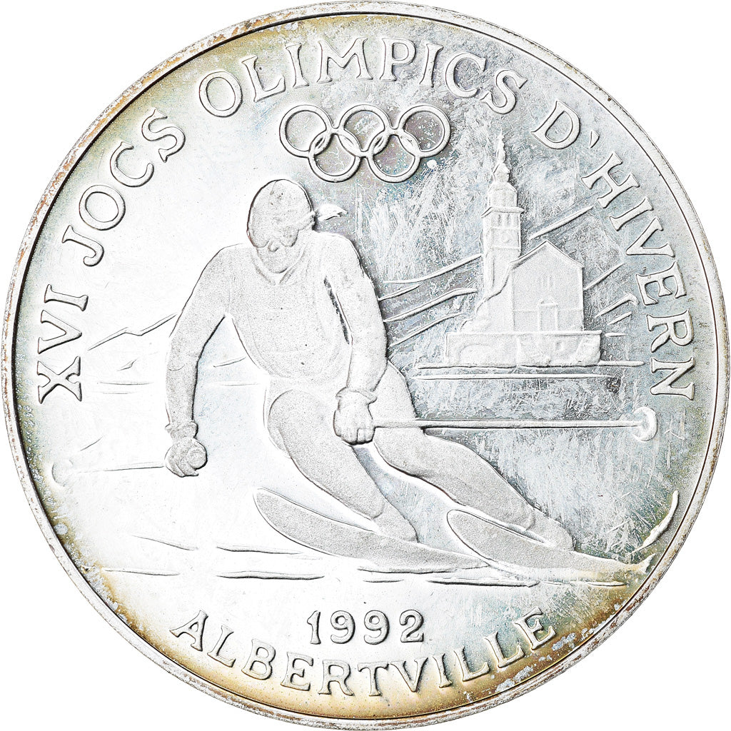 Moneta, Andorra, 10 Diners, 1989, SPL, Argento, KM:55