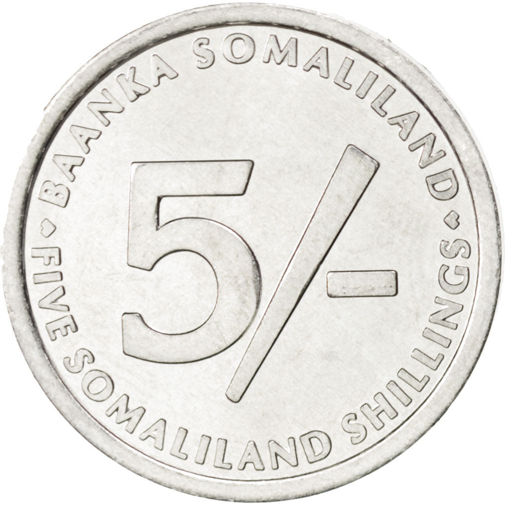 Somaliland, 5 Shillings, 2005, KM #19, MS(63), Aluminium, 22, 1.13