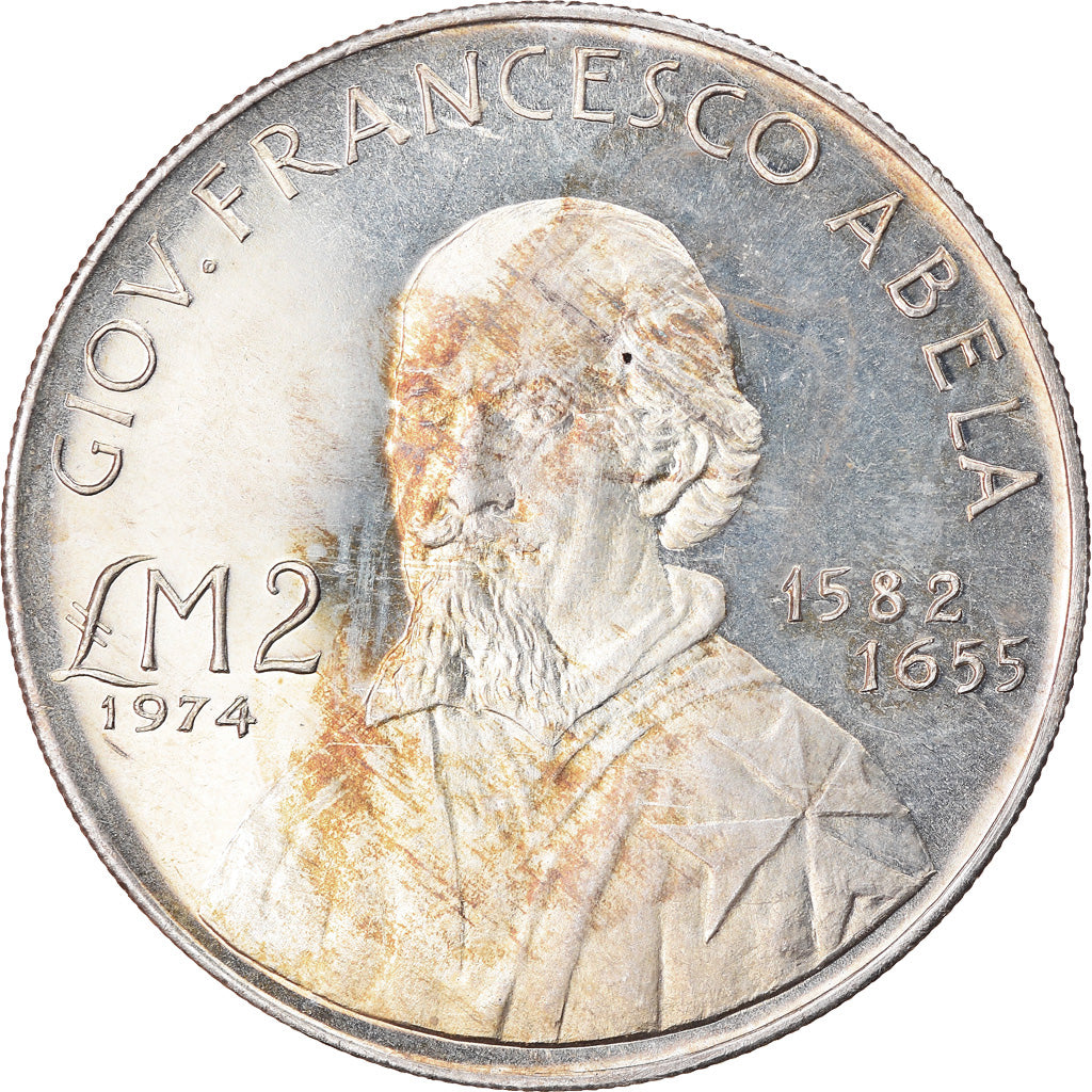 Münze, Malta, 2 Pounds, 1974, UNZ, Silber, KM:24