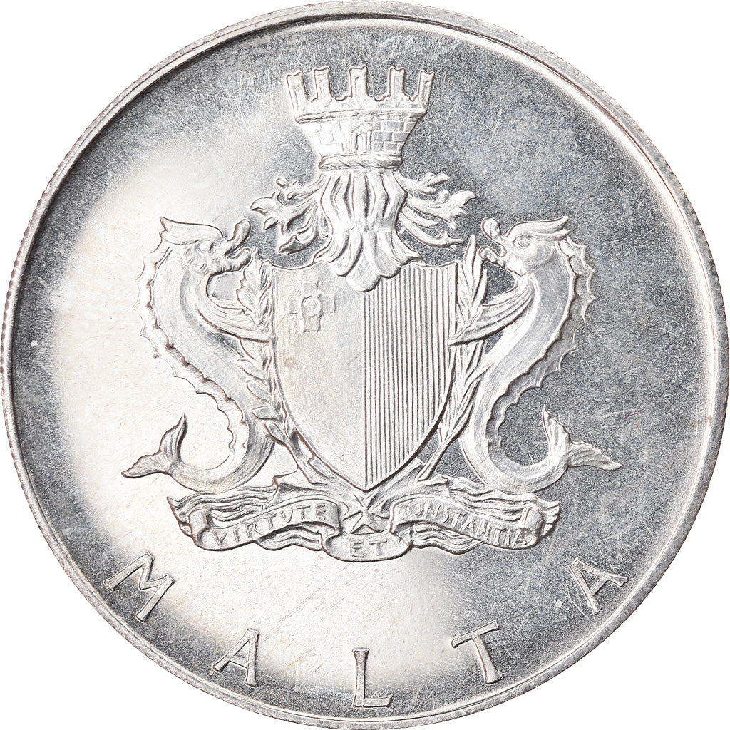 Münze, Malta, 2 Pounds, 1974, UNZ, Silber, KM:24