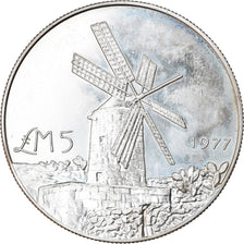 Moneta, Malta, 5 Pounds, 1977, MS(63), Srebro, KM:47