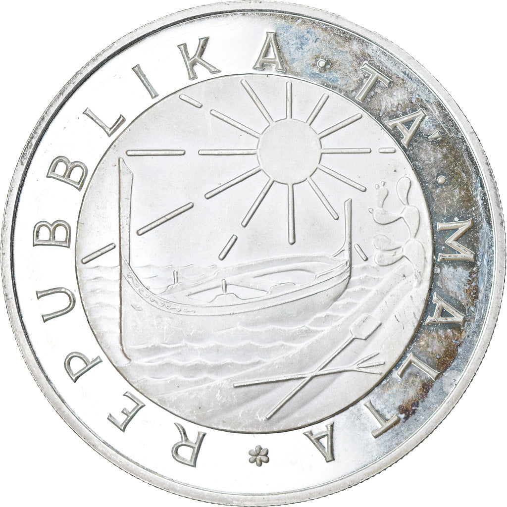 Moneta, Malta, 5 Pounds, 1981, SPL, Argento, KM:53