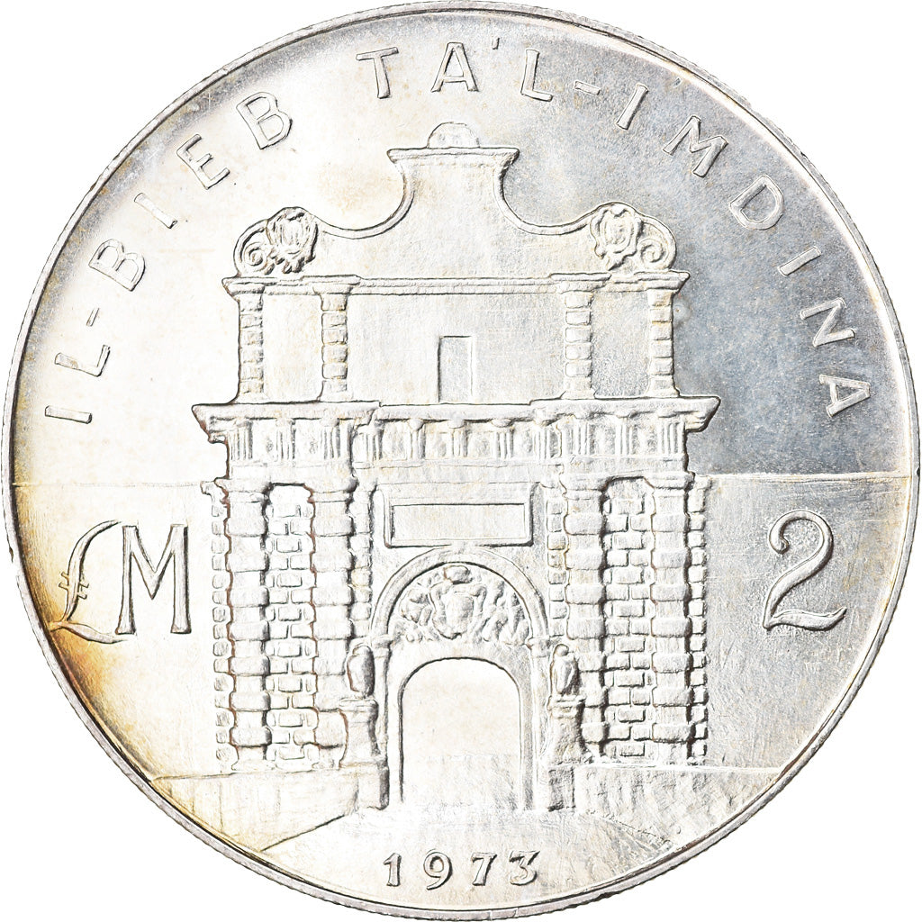 Münze, Malta, 2 Pounds, 1973, VZ+, Silber, KM:20