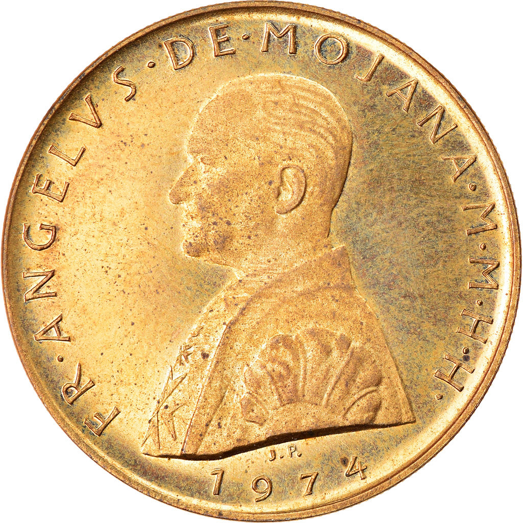 Coin, MALTA, ORDER OF, Angelo de Mojana di Cologna, 10 Grani, 1974, MS(63)