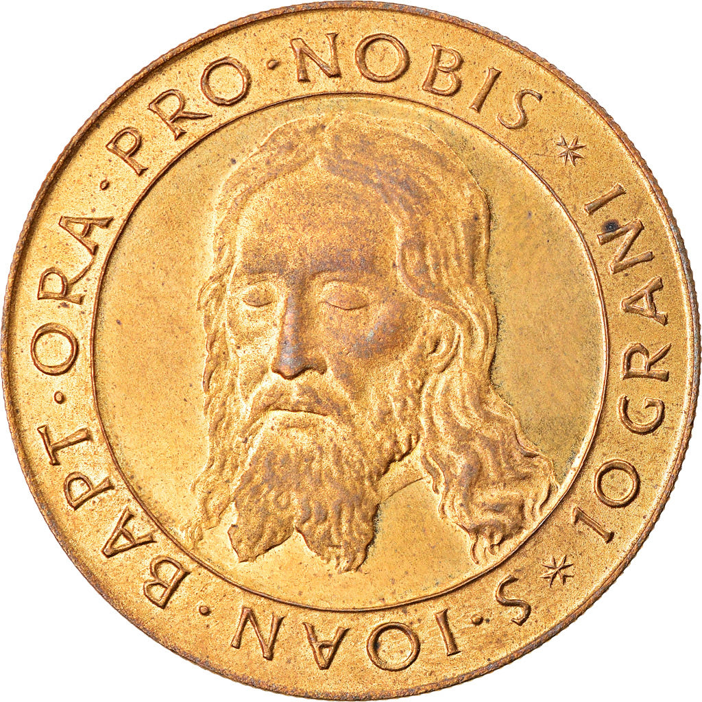 Coin, MALTA, ORDER OF, Angelo de Mojana di Cologna, 10 Grani, 1974, MS(63)