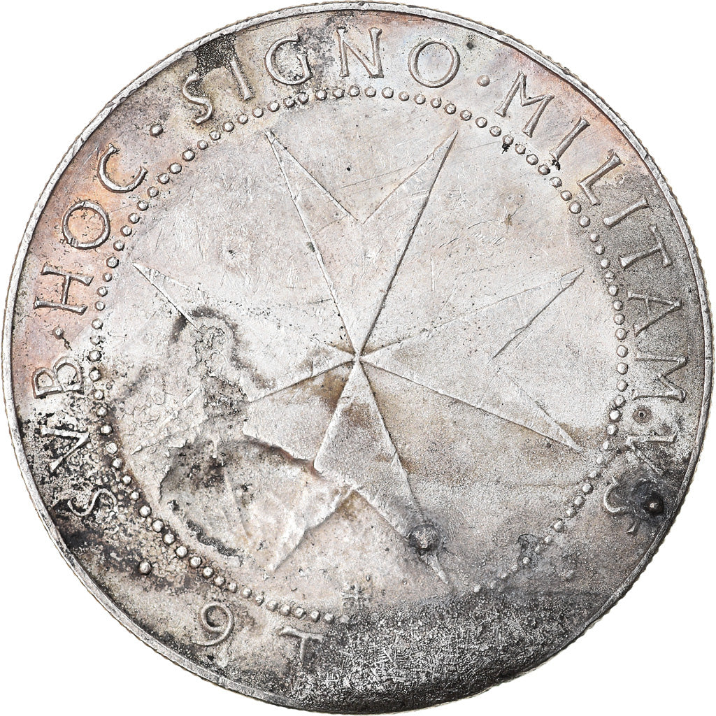 Coin, MALTA, ORDER OF, Angelo de Mojana di Cologna, 9 Tari, 1967, VF(30-35)