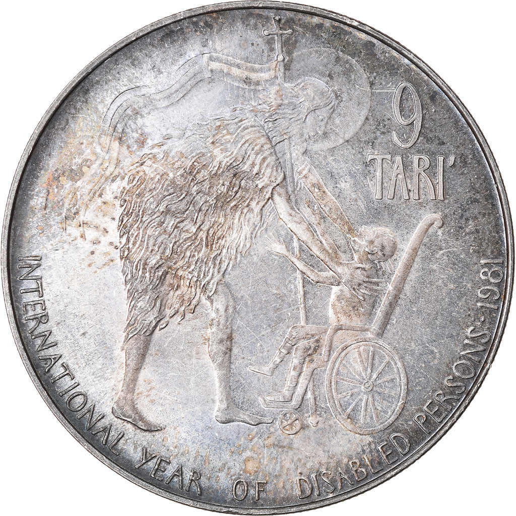 Monnaie, MALTA, ORDER OF, Angelo de Mojana di Cologna, 9 Tari, 1981, SPL