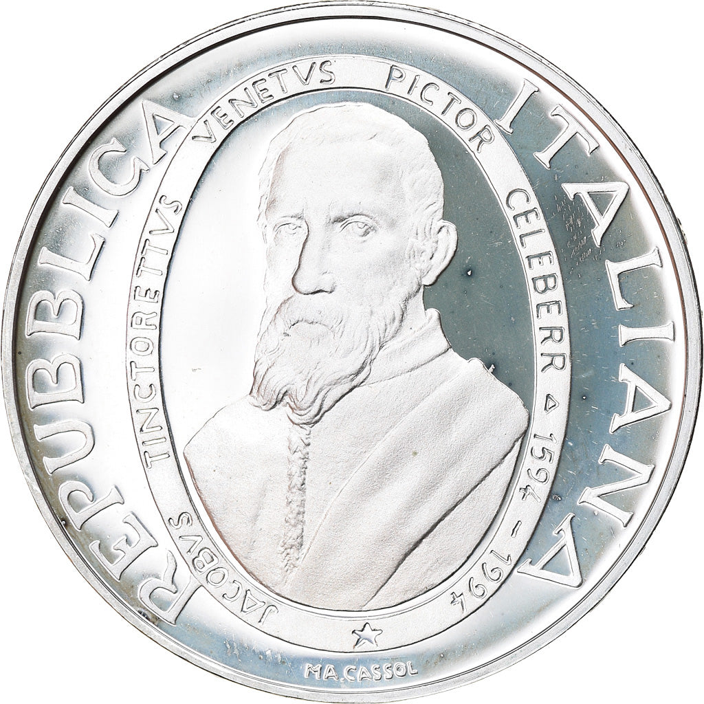 Coin, Italy, 1000 Lire, 1994, Rome, Proof, MS(65-70), Silver, KM:169