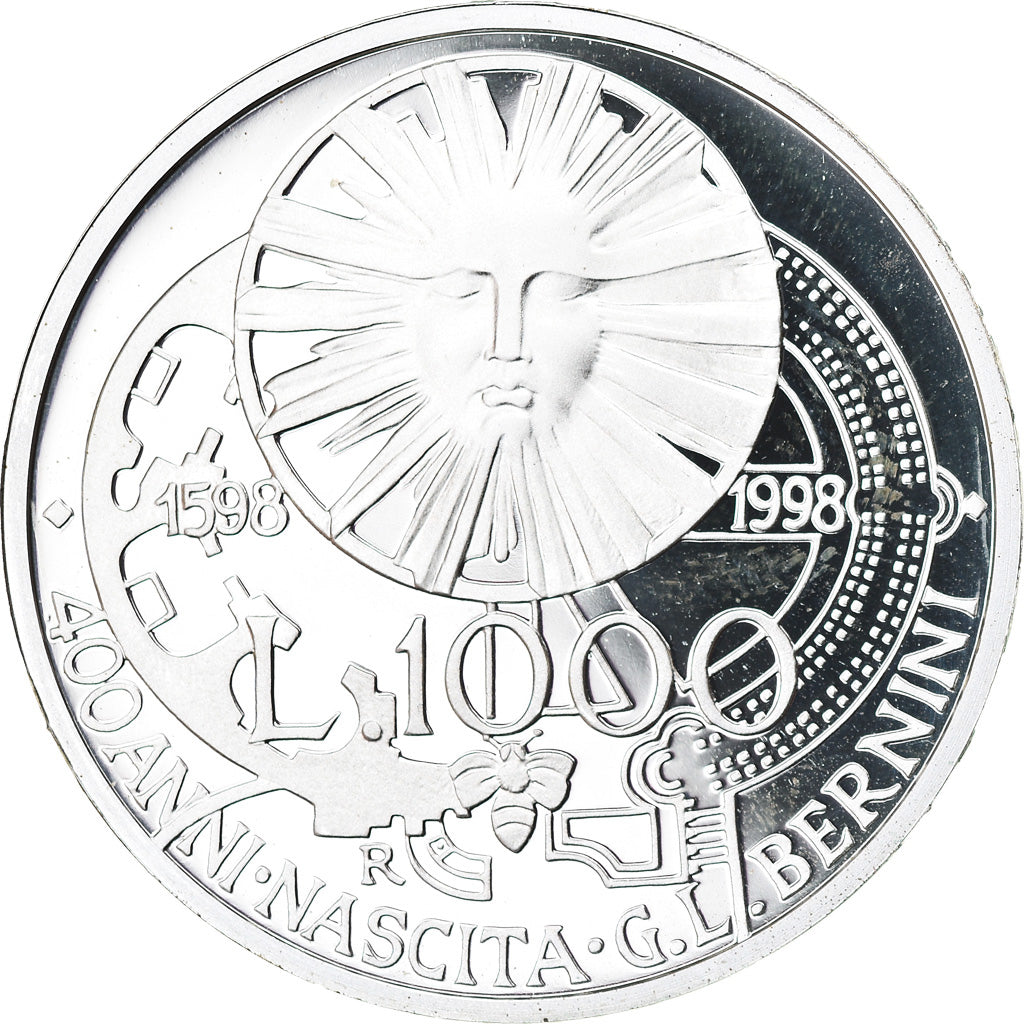 Coin, Italy, 1000 Lire, 1998, Rome, Proof, MS(65-70), Silver, KM:201