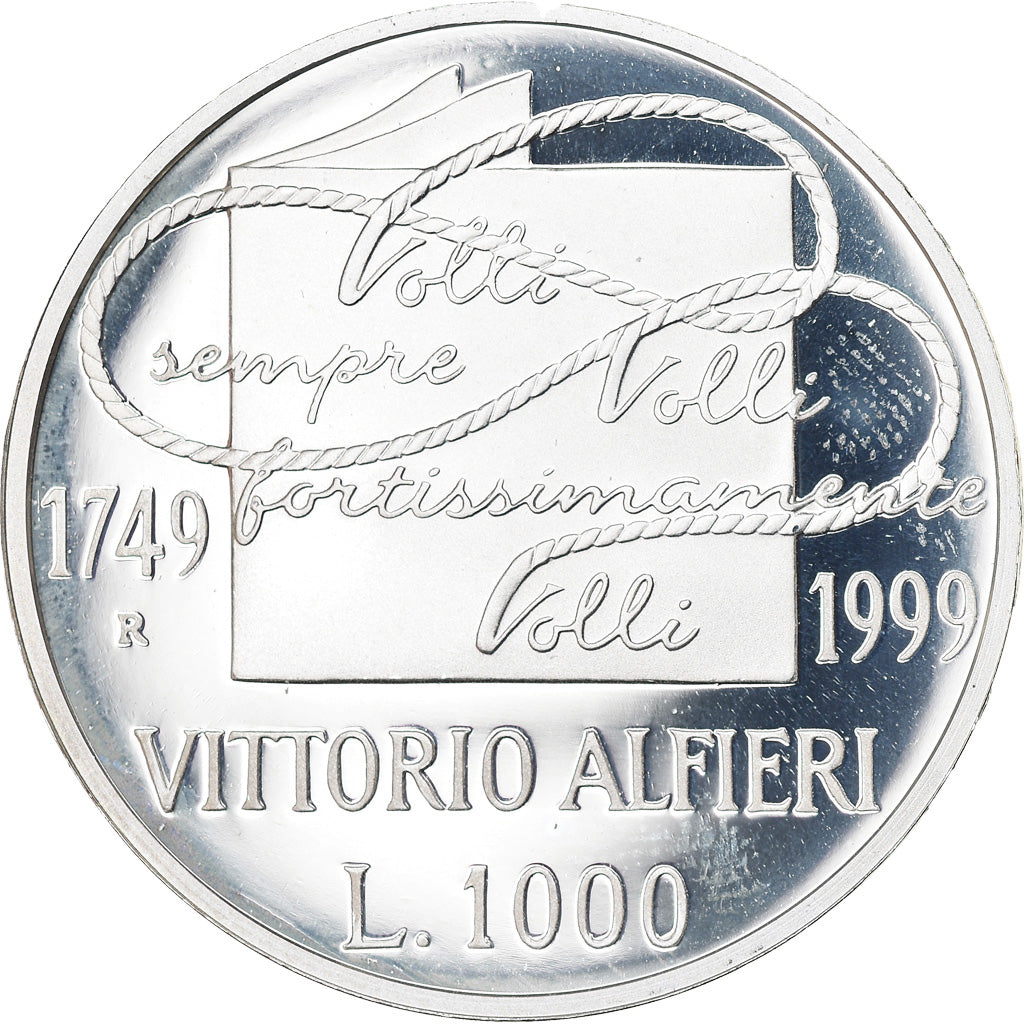 Moneta, Italia, 1000 Lire, 1999, Rome, Proof, FDC, Argento, KM:221