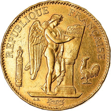 Moeda, França, Génie, 100 Francs, 1882, Paris, EF(40-45), Dourado, KM:832