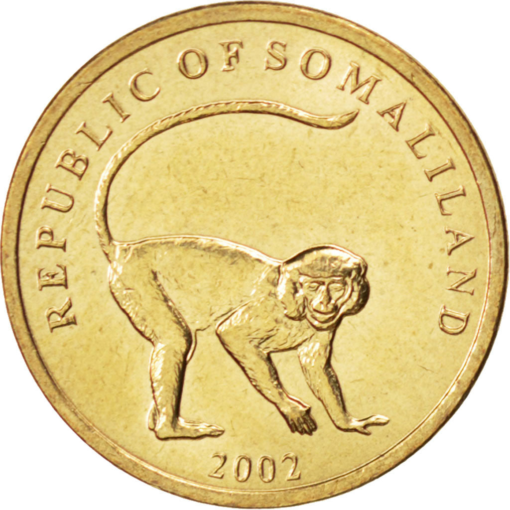 Moneta, Somaliland, 10 Shillings, 2002, SPL, Ottone, KM:3