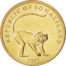 Coin, Somaliland, 10 Shillings, 2002, MS(63), Brass, KM:3