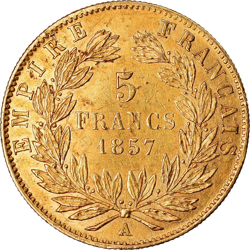 Monnaie, France, Napoleon III, 5 Francs, 1857, Paris, TTB, Or, Gadoury:1001