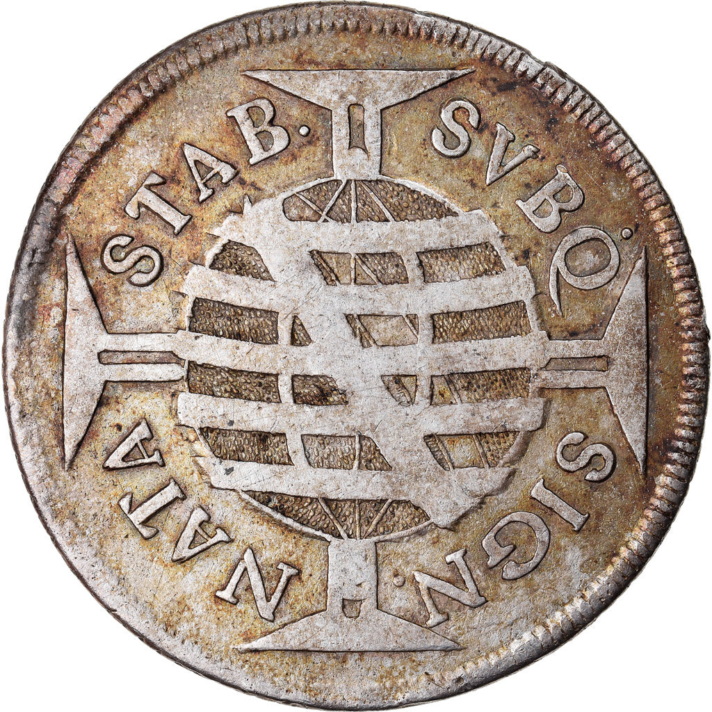 Münze, Brasilien, 640 Reis, 1697, S+, Silber, KM:84