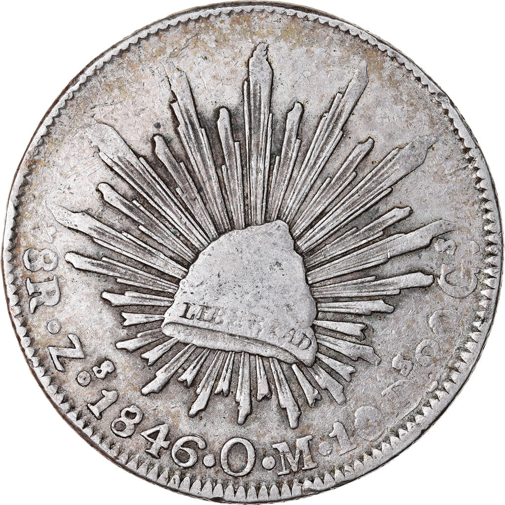 Moneda, México, 8 Reales, 1846, Durango, BC+, Plata, KM:377.4