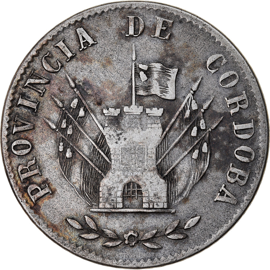 Moneda, Argentina, CORDOBA, 8 Reales, 1852, MBC, Plata, KM:32