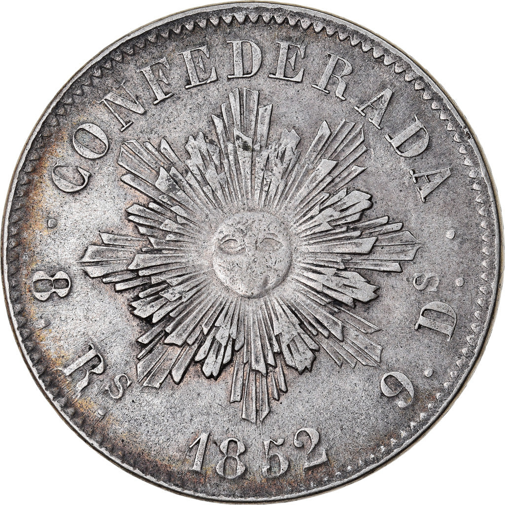 Moneda, Argentina, CORDOBA, 8 Reales, 1852, MBC, Plata, KM:32