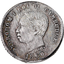 Münze, Kambodscha, 50 Centimes, 1860, S, Silber, KM:M5
