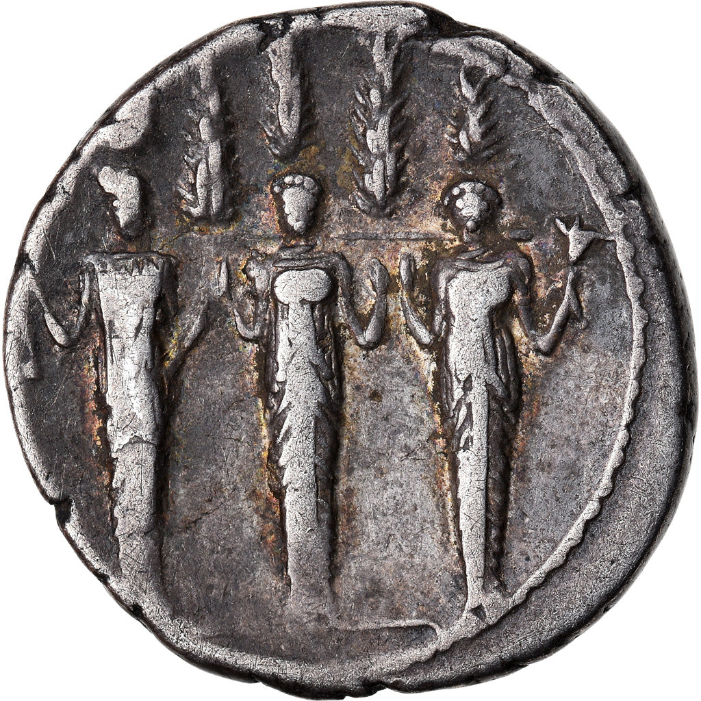 Monnaie, Accoleia, Denier, 43 BC, Rome, TTB+, Argent, Crawford:486/1