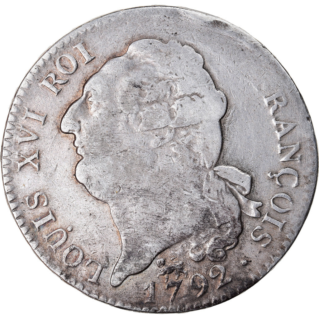 Moeda, França, Louis XVI, Écu de 6 livres françois, ECU, 6 Livres, 1792