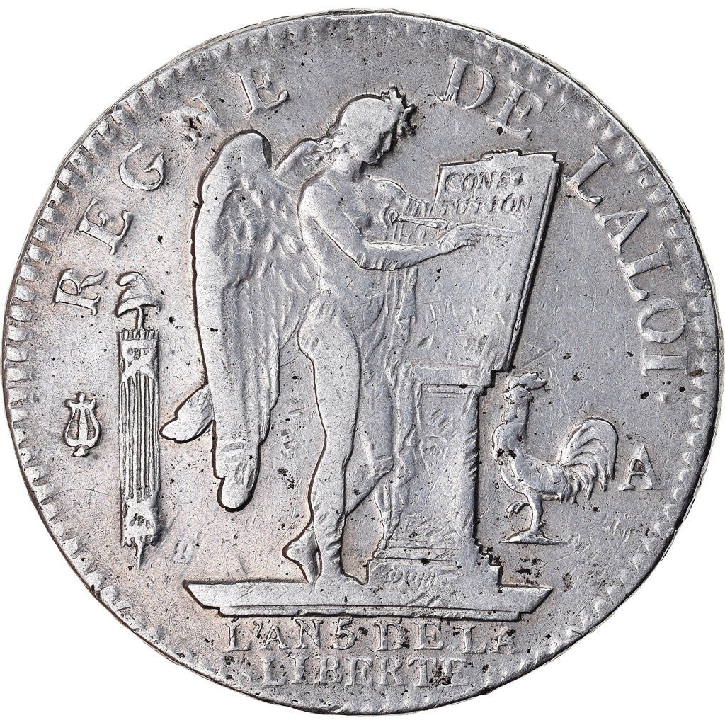 Moneta, Francia, Écu de 6 livres françois, ECU, 6 Livres, 1793, Paris, MB+