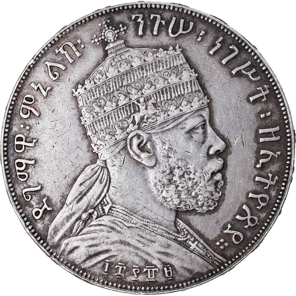 Münze, Äthiopien, Menelik II, Birr, 1897, Paris, SS+, Silber, KM:5