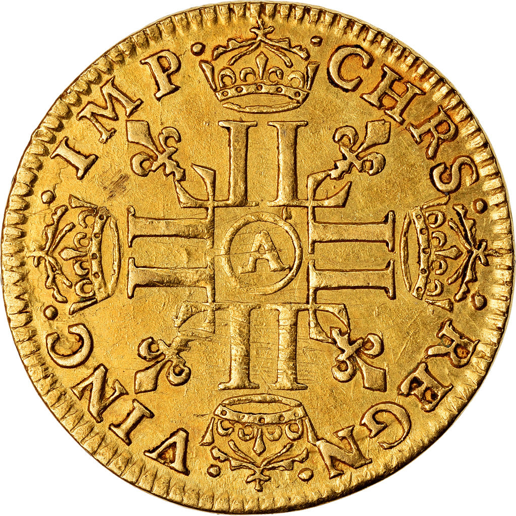 Münze, Frankreich, Louis XIII, 1/2 Louis d'or, 1/2 Louis d'or, 1642, Paris, VZ