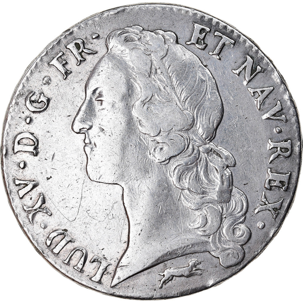 Moneta, Francia, Louis XV, Ecu, 1763, Orléans, MB+, Argento, KM:523.18